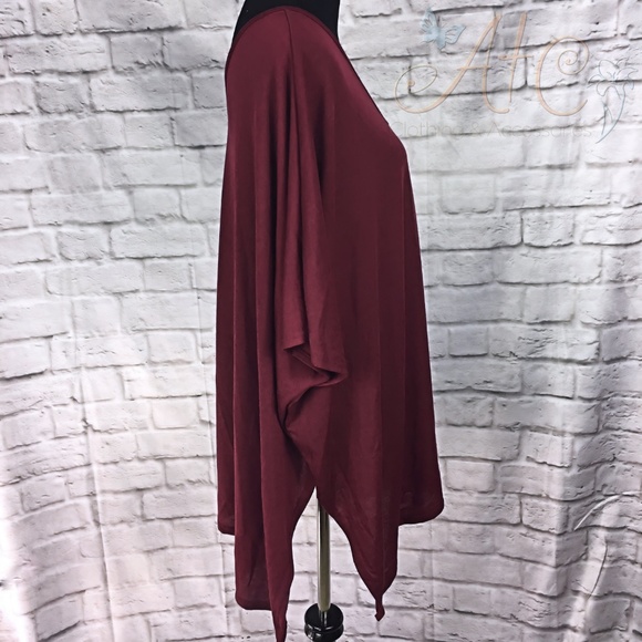 A2 Lollipop Star Burgundy Oversized Loose Fit Top - Picture 6 of 8
